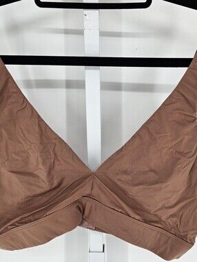 Joyspun Womens Sz XL Ultra Soft Bralette Bra V Neck Brown